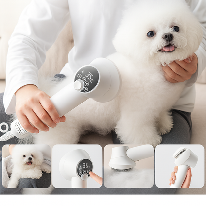 FluffBreeze 2-in-1 Pet Hair Dryer & Grooming Brush